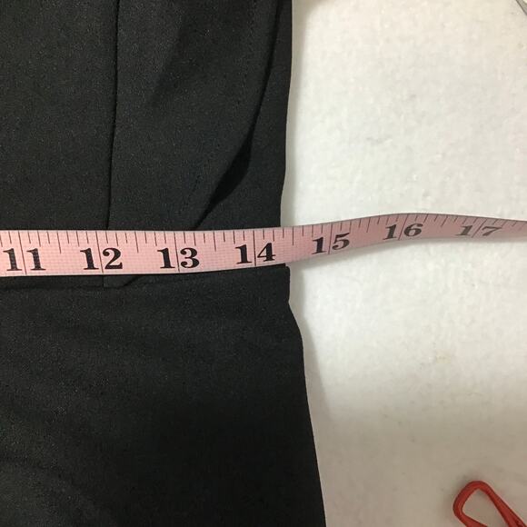 LULU'S SZ M Black Feel Your Love Round Neck Ruffled Wide-Leg Jumpsuit b49 - Picture 6 of 11